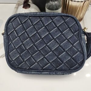 Patricia Nash Blue Denim Woven Crossbody Bag